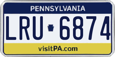 PA license plate LRU6874