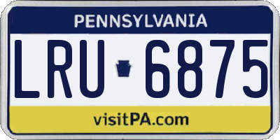PA license plate LRU6875
