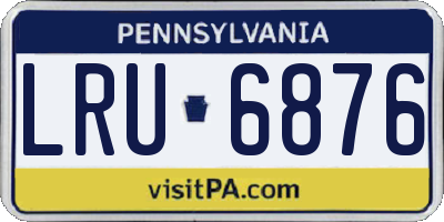 PA license plate LRU6876