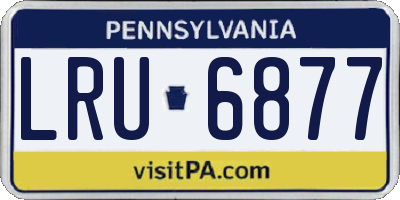 PA license plate LRU6877