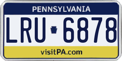 PA license plate LRU6878
