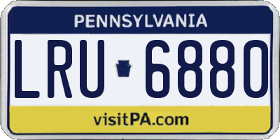 PA license plate LRU6880