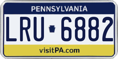 PA license plate LRU6882