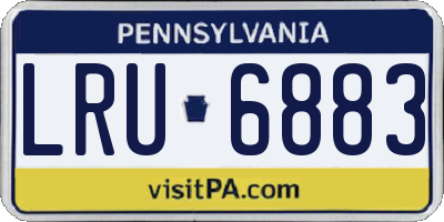 PA license plate LRU6883