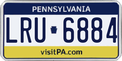 PA license plate LRU6884