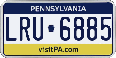 PA license plate LRU6885