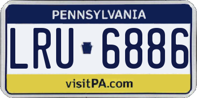 PA license plate LRU6886