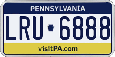 PA license plate LRU6888