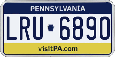 PA license plate LRU6890