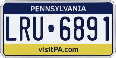 PA license plate LRU6891
