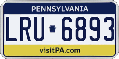 PA license plate LRU6893