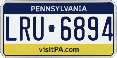 PA license plate LRU6894