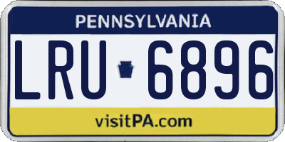 PA license plate LRU6896