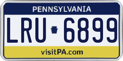 PA license plate LRU6899