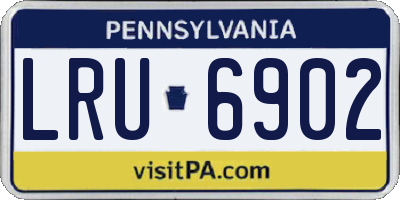 PA license plate LRU6902