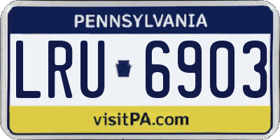 PA license plate LRU6903