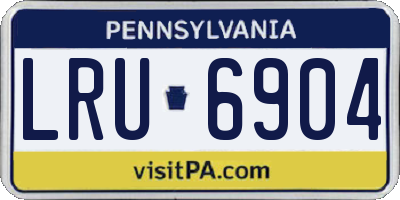 PA license plate LRU6904