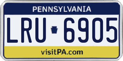 PA license plate LRU6905