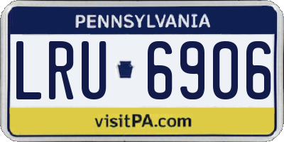PA license plate LRU6906