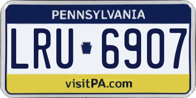 PA license plate LRU6907