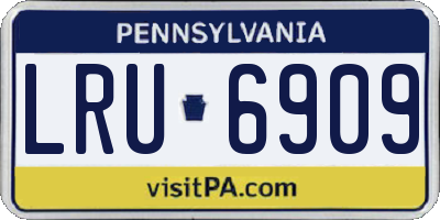 PA license plate LRU6909