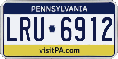 PA license plate LRU6912
