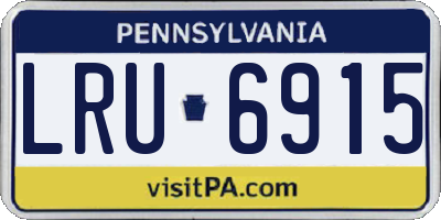 PA license plate LRU6915