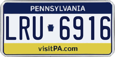 PA license plate LRU6916