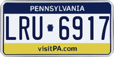 PA license plate LRU6917