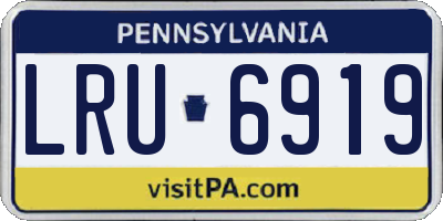 PA license plate LRU6919