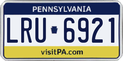 PA license plate LRU6921