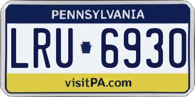 PA license plate LRU6930