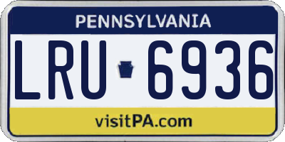 PA license plate LRU6936