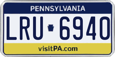 PA license plate LRU6940
