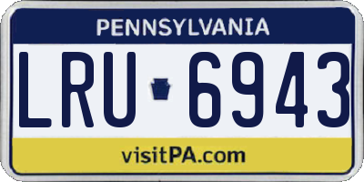 PA license plate LRU6943