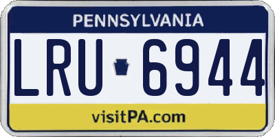 PA license plate LRU6944