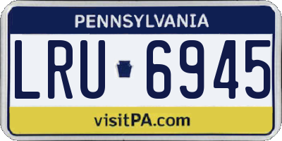 PA license plate LRU6945