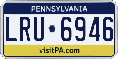 PA license plate LRU6946