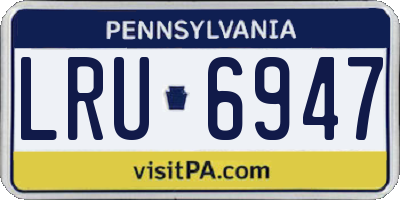 PA license plate LRU6947