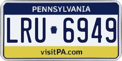 PA license plate LRU6949