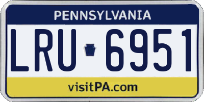 PA license plate LRU6951