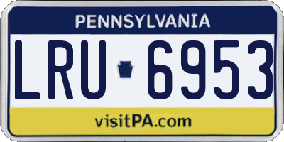 PA license plate LRU6953