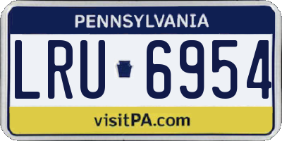 PA license plate LRU6954