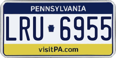 PA license plate LRU6955