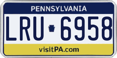 PA license plate LRU6958