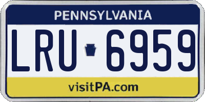 PA license plate LRU6959