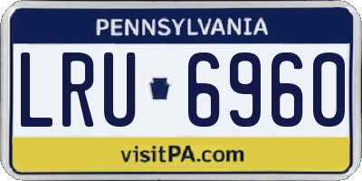 PA license plate LRU6960