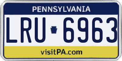PA license plate LRU6963