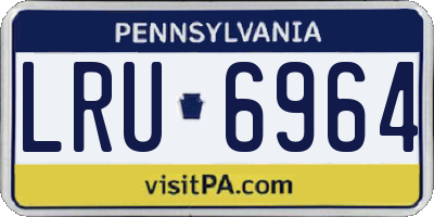PA license plate LRU6964