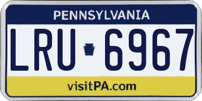 PA license plate LRU6967